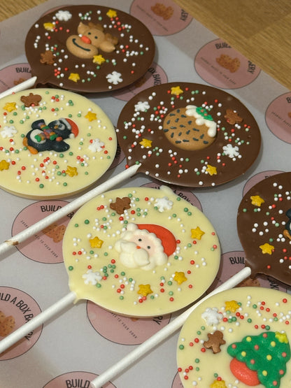 Handmade Christmas Chocolate Lollipops